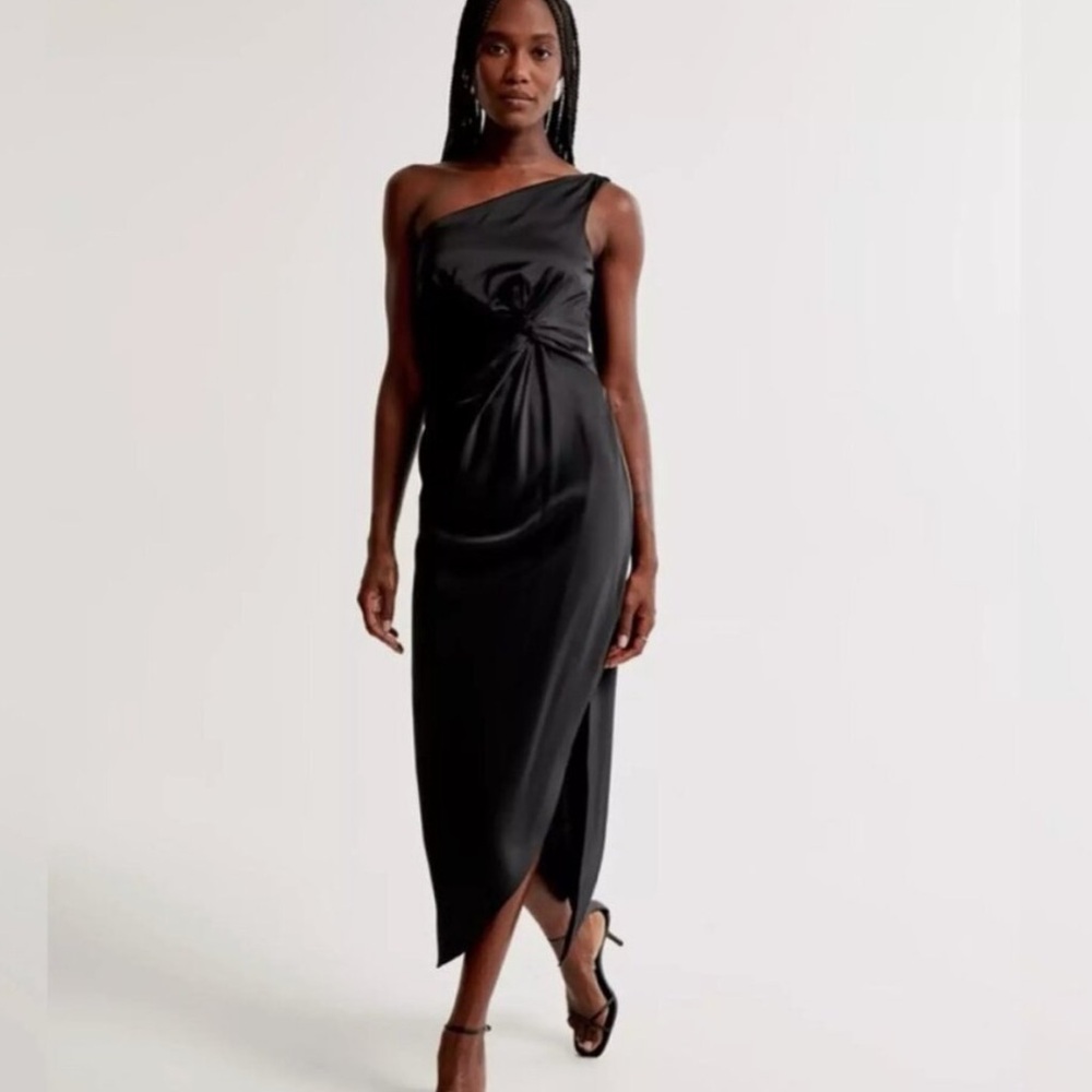 Abercrombie Elegant Black One-Shoulder Dress small nwot